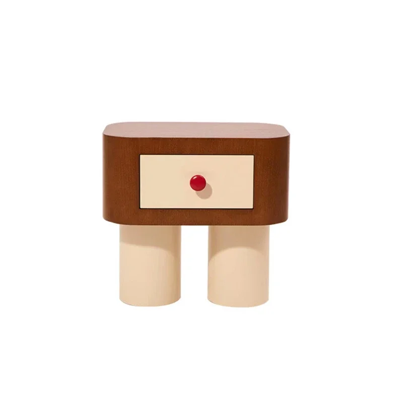 

Cream wind bedside table home bedroom storage modern minimalist creative small Internet celebrity medieval