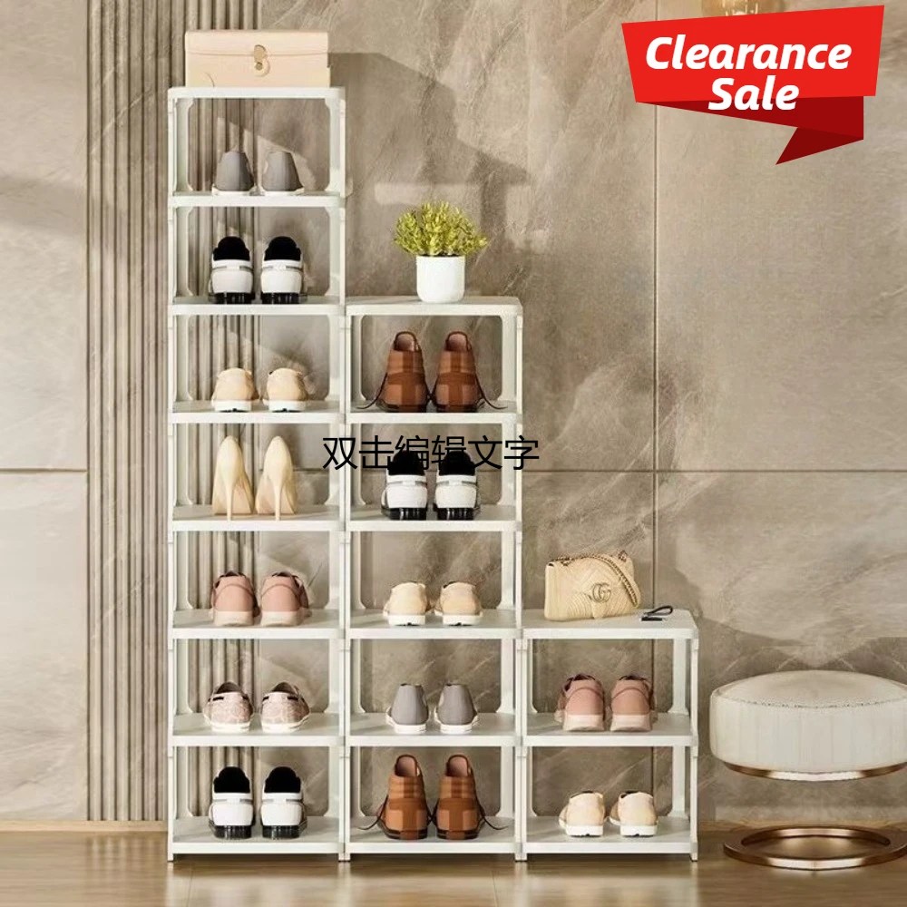

Многослойная полка для хранения обуви, стоячая полка для хранения обуви, штабелируемая полка для обуви, экономия двери, пространство для рта, простой регулируемый шкаф