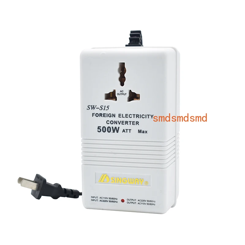 

SW-S15 500W Voltage Transformer 220V-110V/110V-220V Dual-direction Power Converter Travel Adapter For Electric Toothbrush Razor