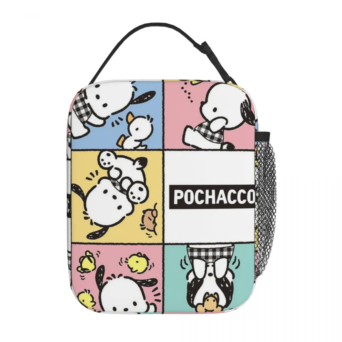 Pochacco Sanrio-bolsas de almuerzo con aislamiento térmico personalizadas para mujer, bolso de mano portátil, Bento Box, Camping al aire libre, viaje, multifunción, comida