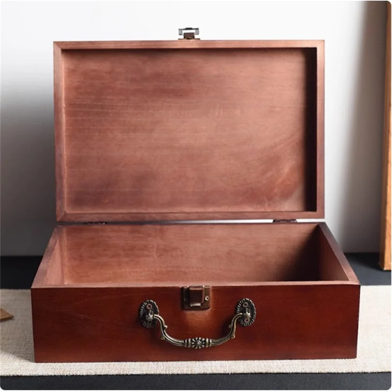 Picture 3: Wooden Deep Color Desktop Boxes, Large Store Wood Jewelry Storage