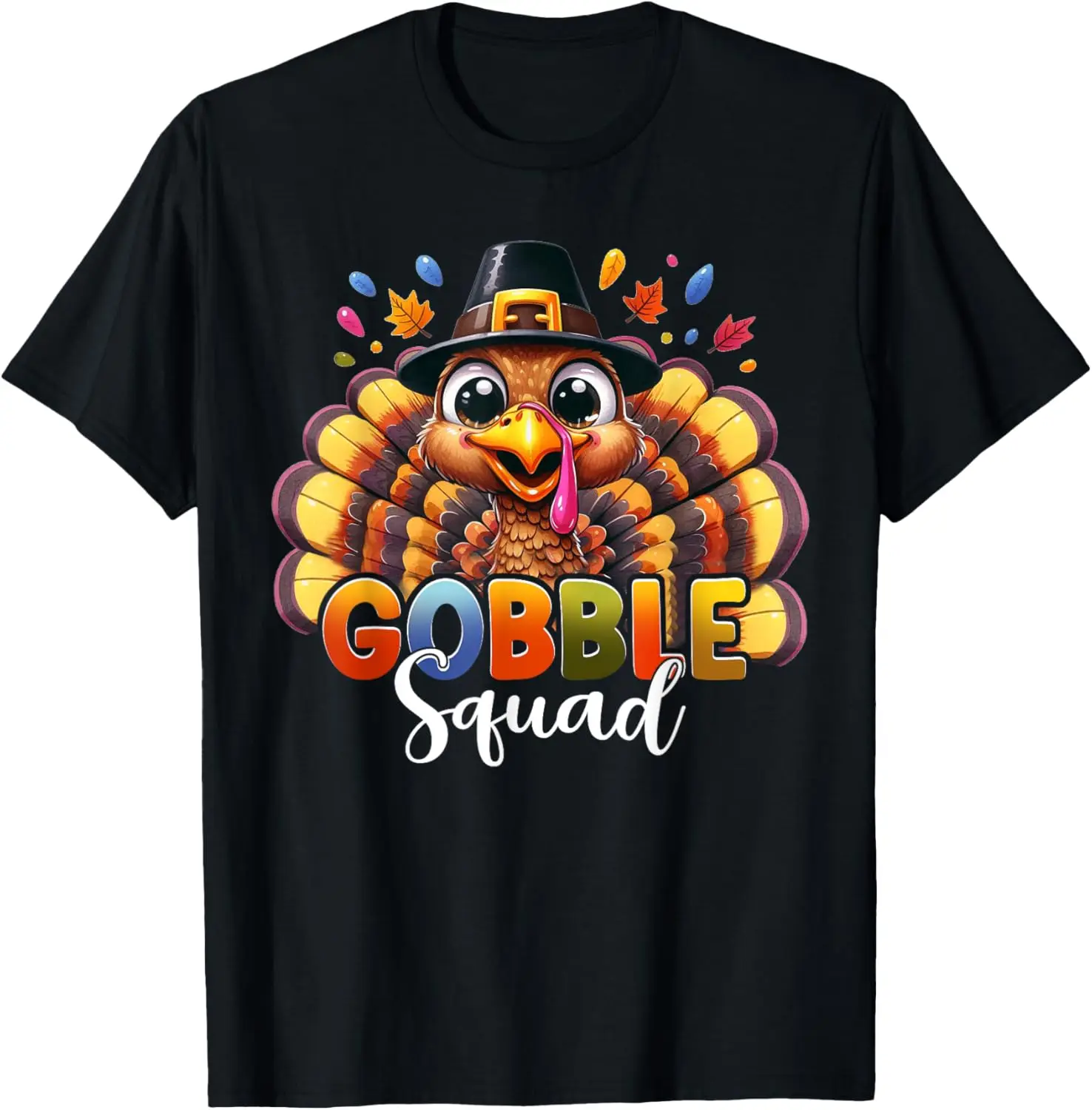 

Gobble Squad Funny Thanksgiving Turkey Family Matching Kids T-Shirt