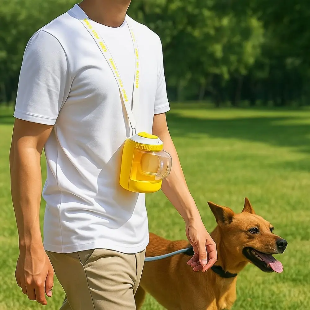 زجاجة مياه للكلاب الأليفة ذات سعة كبيرة بدون تسرب وقابلة للإزالة وقابلة للطي وعاء شرب للحيوانات الأليفة مقاوم للحرارة وعيار كبير