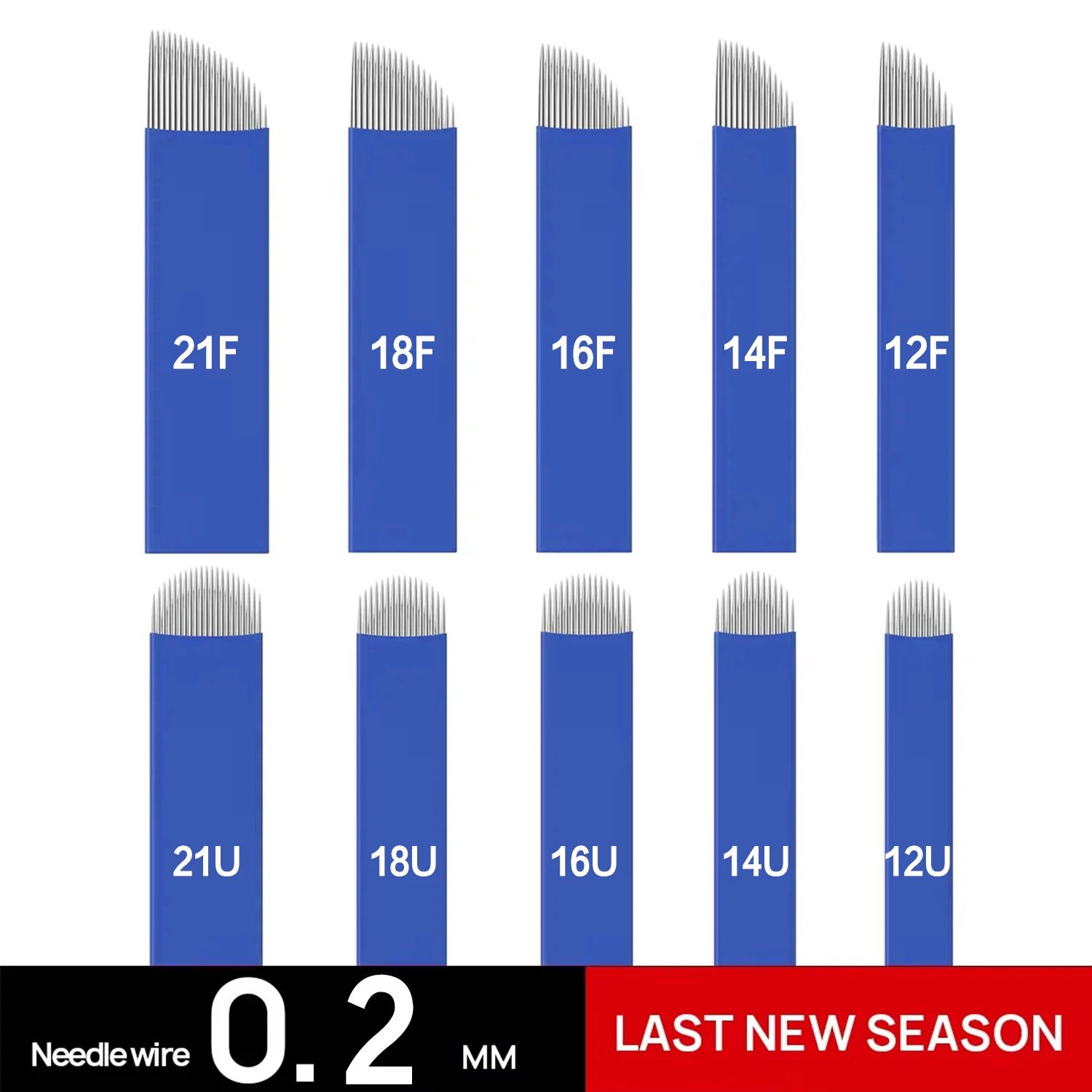 100 قطعة إبر Microblading 0.2 مللي متر PMU إبر الوشم شفرة ماكياج دائم وشفرات الحاجب لمستلزمات الوشم