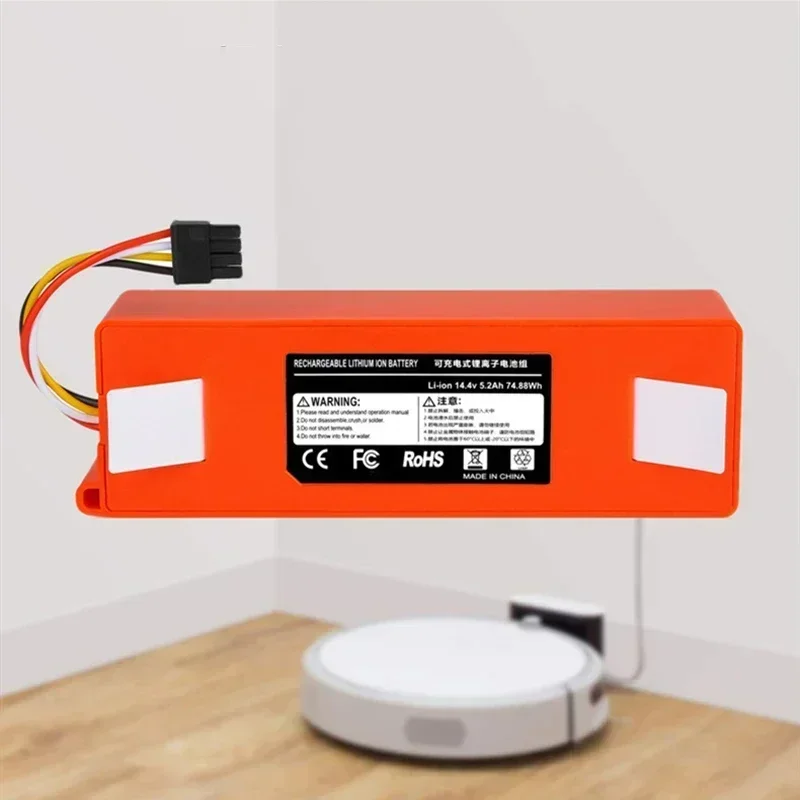 ใหม่ 100% ใช้งานร่วมกับ 14.4V แบตเตอรี่ลิเธียมเครื่องดูดฝุ่นสําหรับ Xiaomi Mi Robot หุ่นยนต์ทําความสะอาด roborock S50 S51 T4