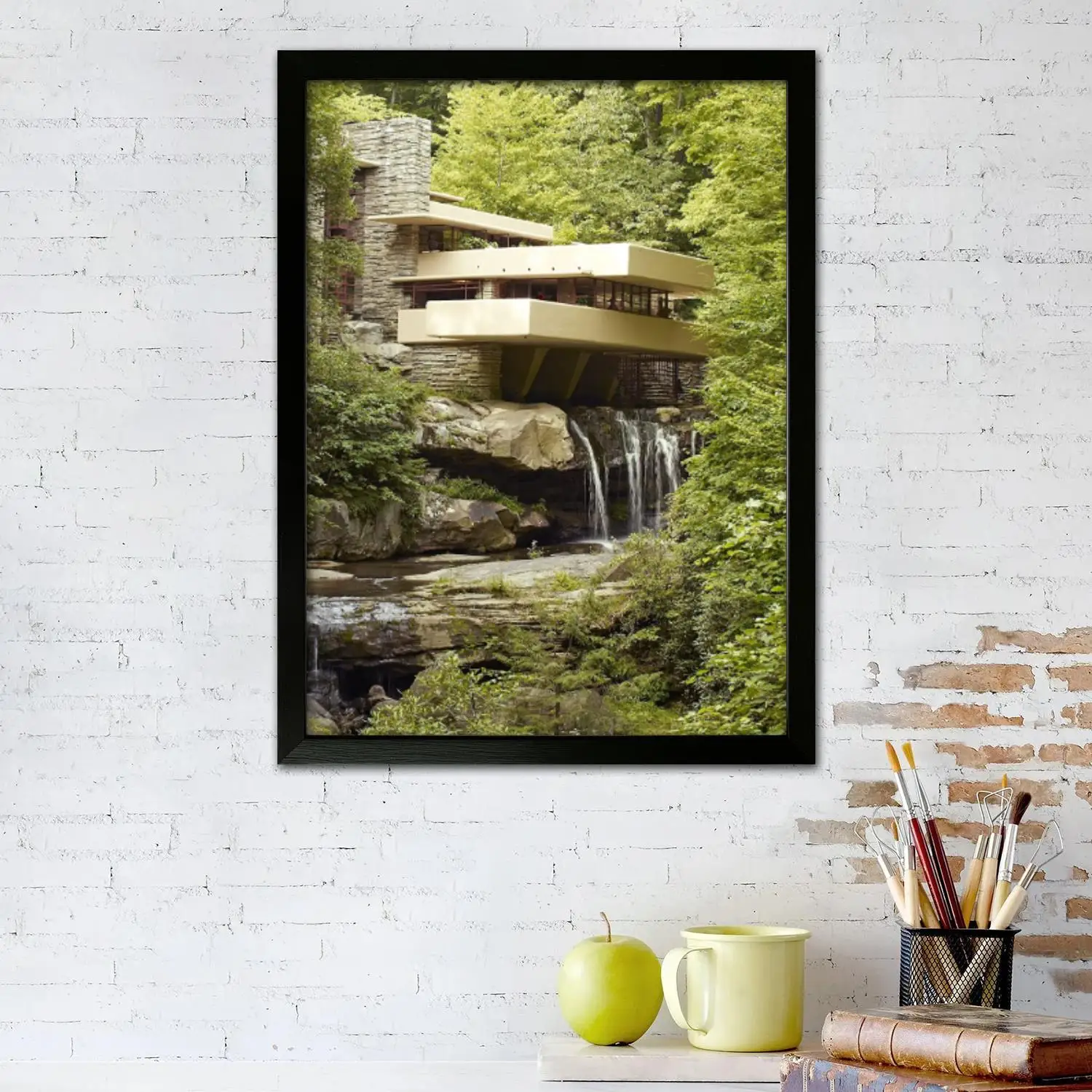 frank lloyd wright architect Canvas Art Poster, Wall Art Picture Print, Modern Family Bedroom Decor Posters,Decorative painting