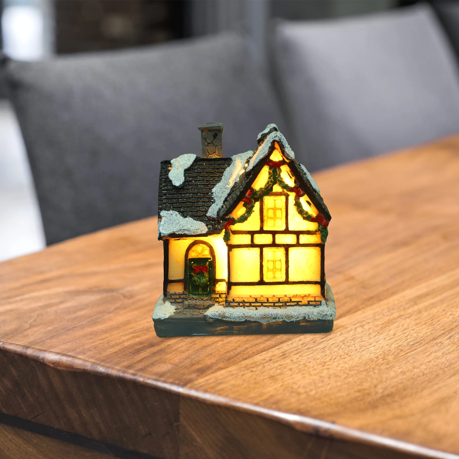 

Christmas Light Xmas Ornaments Miniature Village Houses Holiday Home Decor