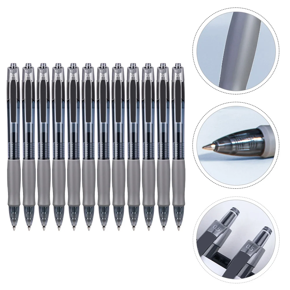

12 Pcs Gel Pen Stationery Pens for School Glue Tip Black Test Thin Student