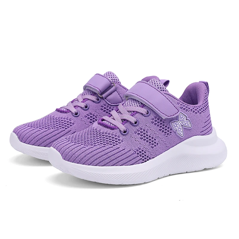 Niedliche Mädchen-Freizeitschuhe, leichte Mesh-Laufschuhe für Studenten und Kinder, flache, bequeme Wanderschuhe, rutschfest – Detail 16