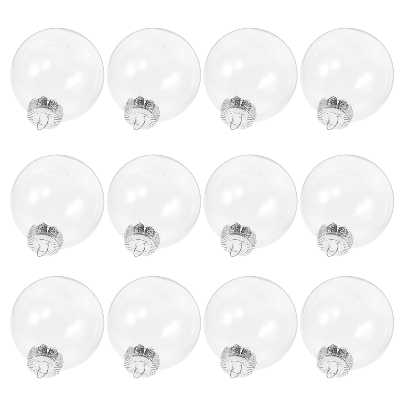

12 Pcs Transparent Ball Decoration Fillable Ornament Balls Christmas Ornaments Clear Empty
