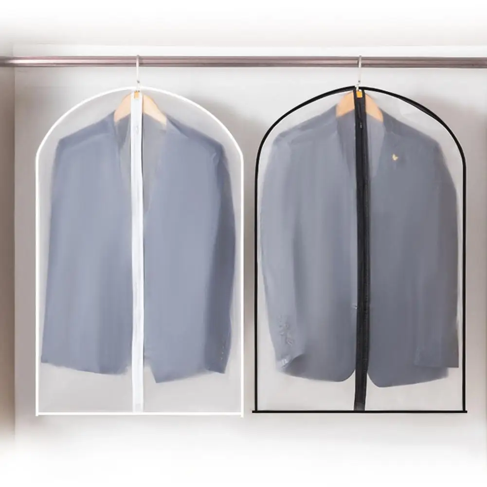 Copertura antipolvere per vestiti copertura antipolvere per abbigliamento trasparente con gancio per appendere capacità di chiusura con cerniera a prova di umidità antipolvere per cappelli