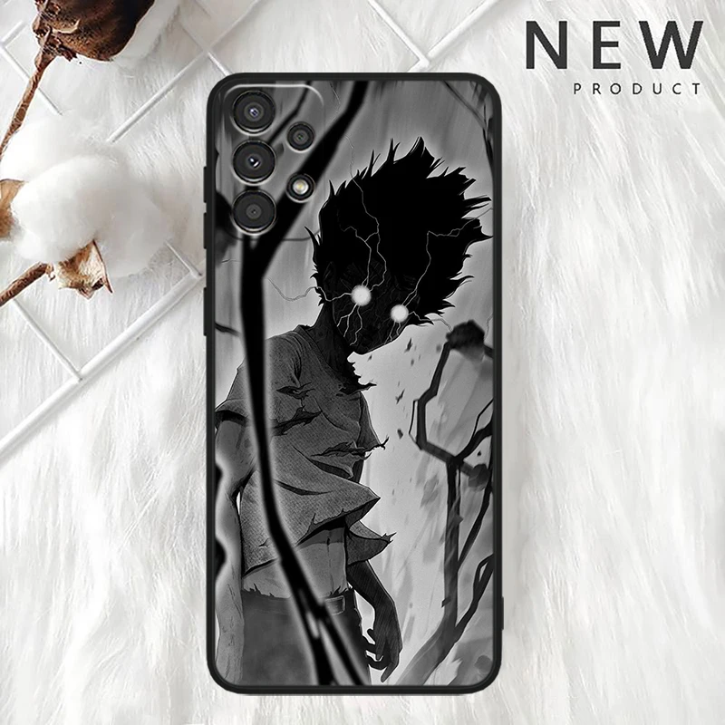 Japanese Anime Mob Psycho 100 For Samsung A90 A80 A70S A60 A50S A40 A30S A20E A20S A10S Silicone Black Phone Case