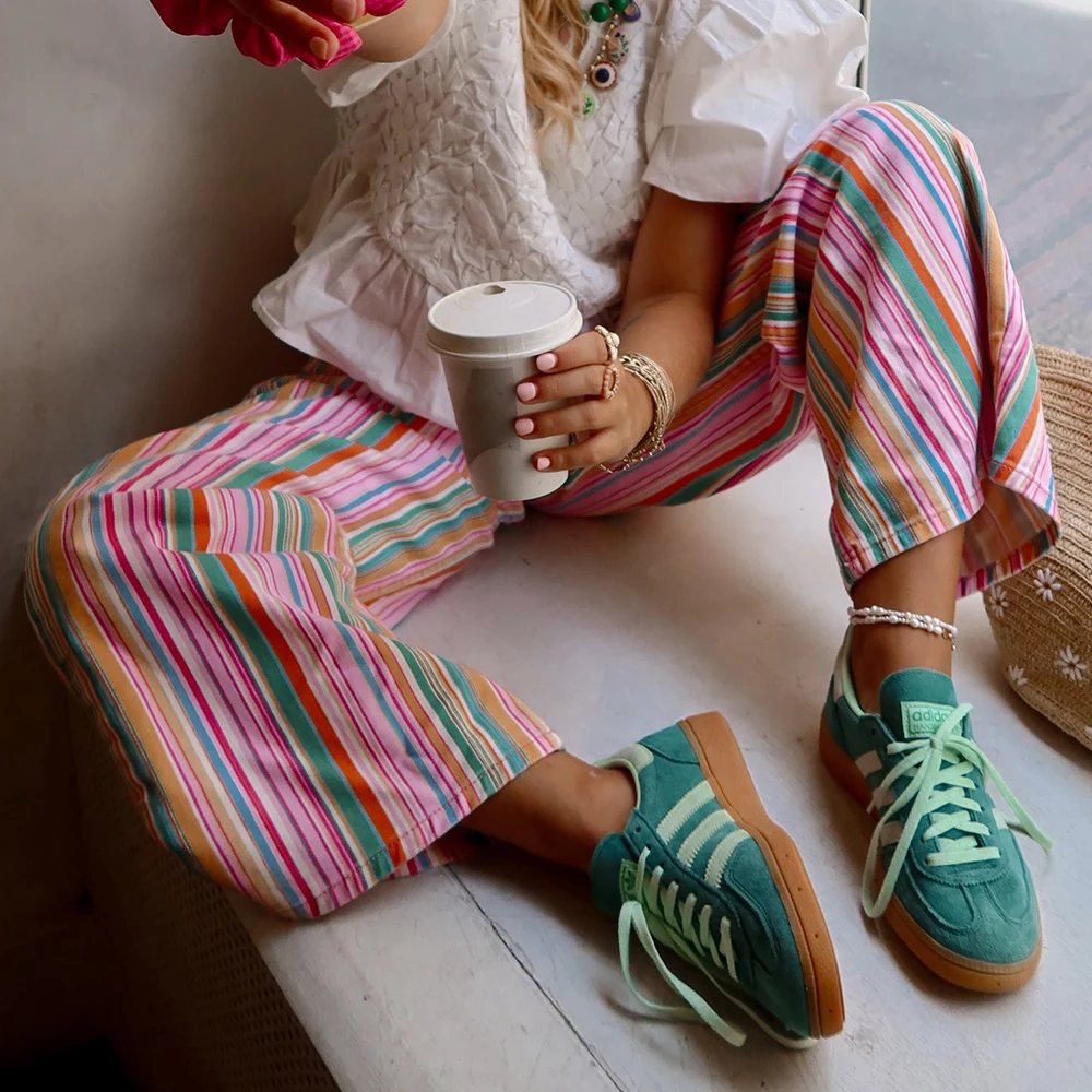 KONDALA Schicke Gestreifte Streetwear Herbst Damen Lange Hose Mode 2026 Reißverschluss Modern Urlaub Locker Lässig Y2K Coole Damenhose – Detail 10
