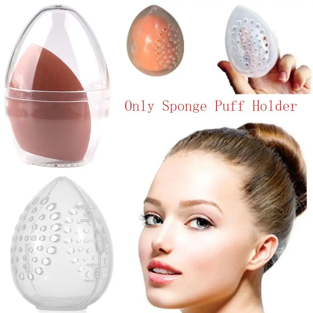 

Girls Professional Makeup Tool Cosmetic Puff Holder Egg Puff Case Puff Holder Storage Box Sponge Egg Box