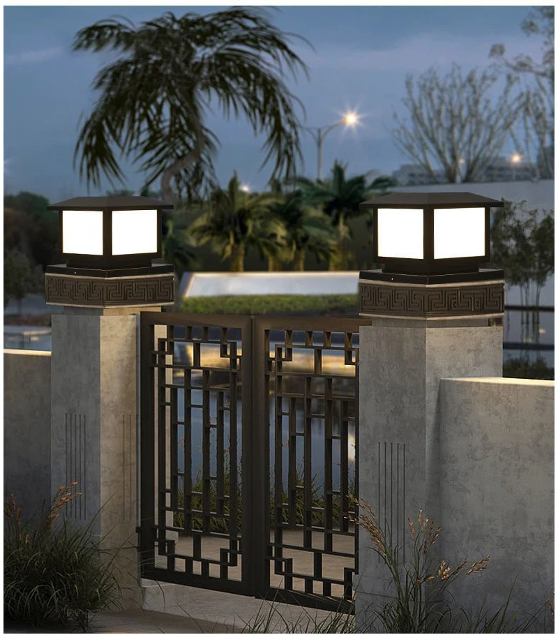 Timed Solar Pillar Light 3