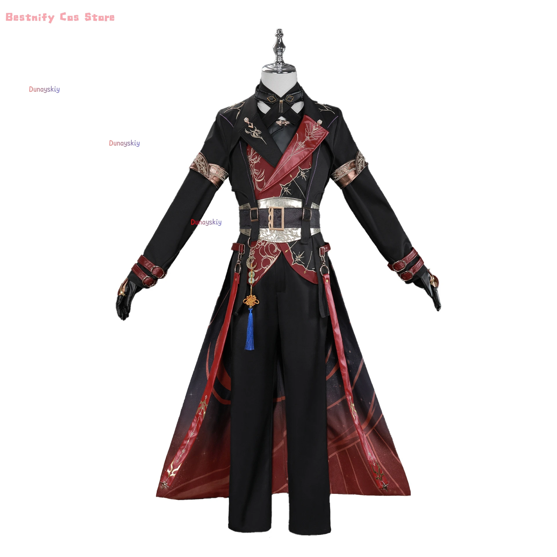 Xavier Game Love And Deepspace Xavier 코스프레 Костюм Парик для взрослых Карнавальная форма Черные костюмы для Хэллоуина Мужчины