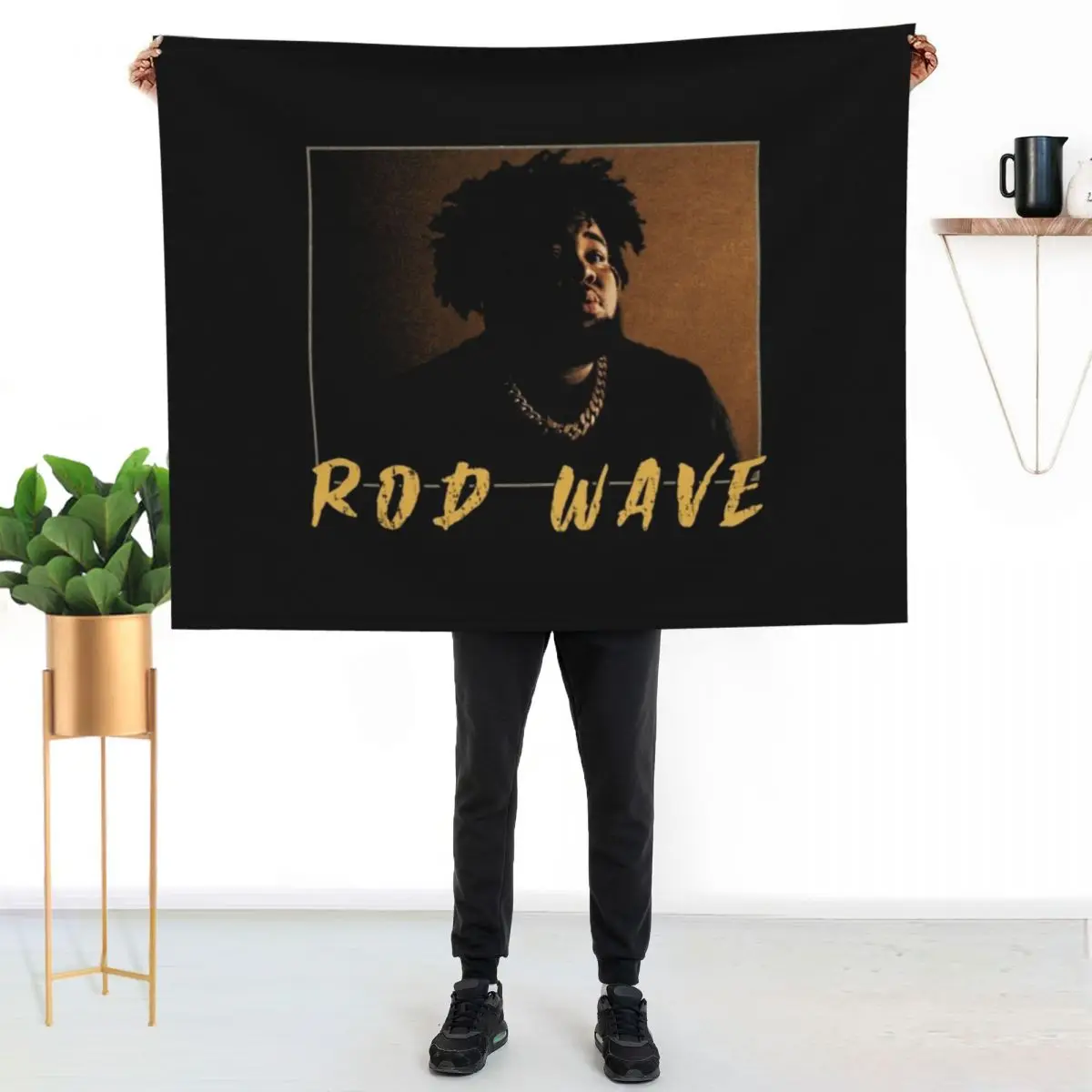 

Rod Wave Throw Blanket Durable Warm Blanket for Daily Home Use