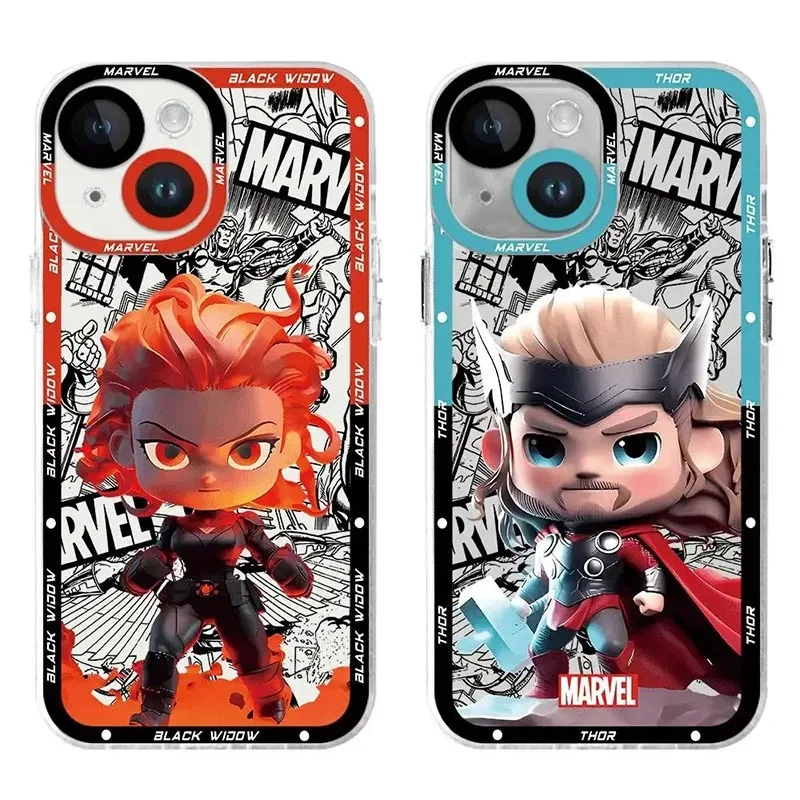 مارفل تشيبي سبايدر مان حافظة هاتف عصرية لهاتف آيفون 17 Air 15 14 13 12 11 Pro Max 16 15 14 Plus غطاء سيليكون ناعم مقاوم للصدمات