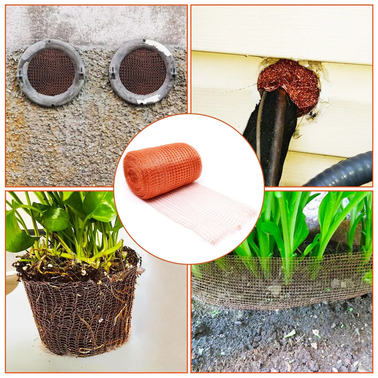 6m Copper Wire Mesh Signal Shielding Net Anti-Snail Copper Wire Net Wire Pest & Rodent Net Copper Mesh Decor Garden Net