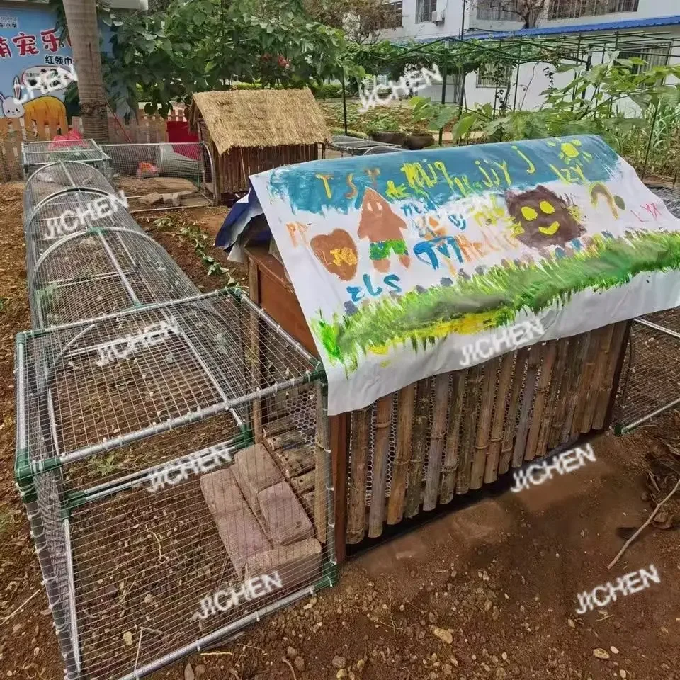 Kandang Ayam Jaringan Kereta Bawah Tanah HS JC, Kandang Ayam Jalur Terbuka, Kandang Ayam Terowongan, Peternakan Ayam Luar Ruangan, Kandang Ayam Halaman, Peternak Ayam Bebas