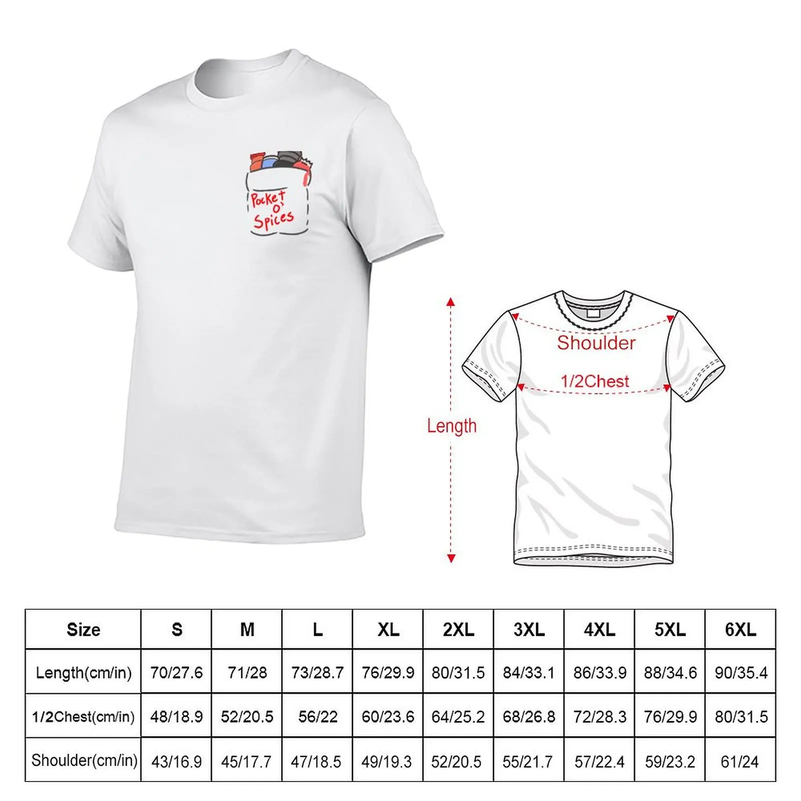 Pocket O' Spices T-Shirt t shirts for man slim fit man t shirts cotton T-Shirt