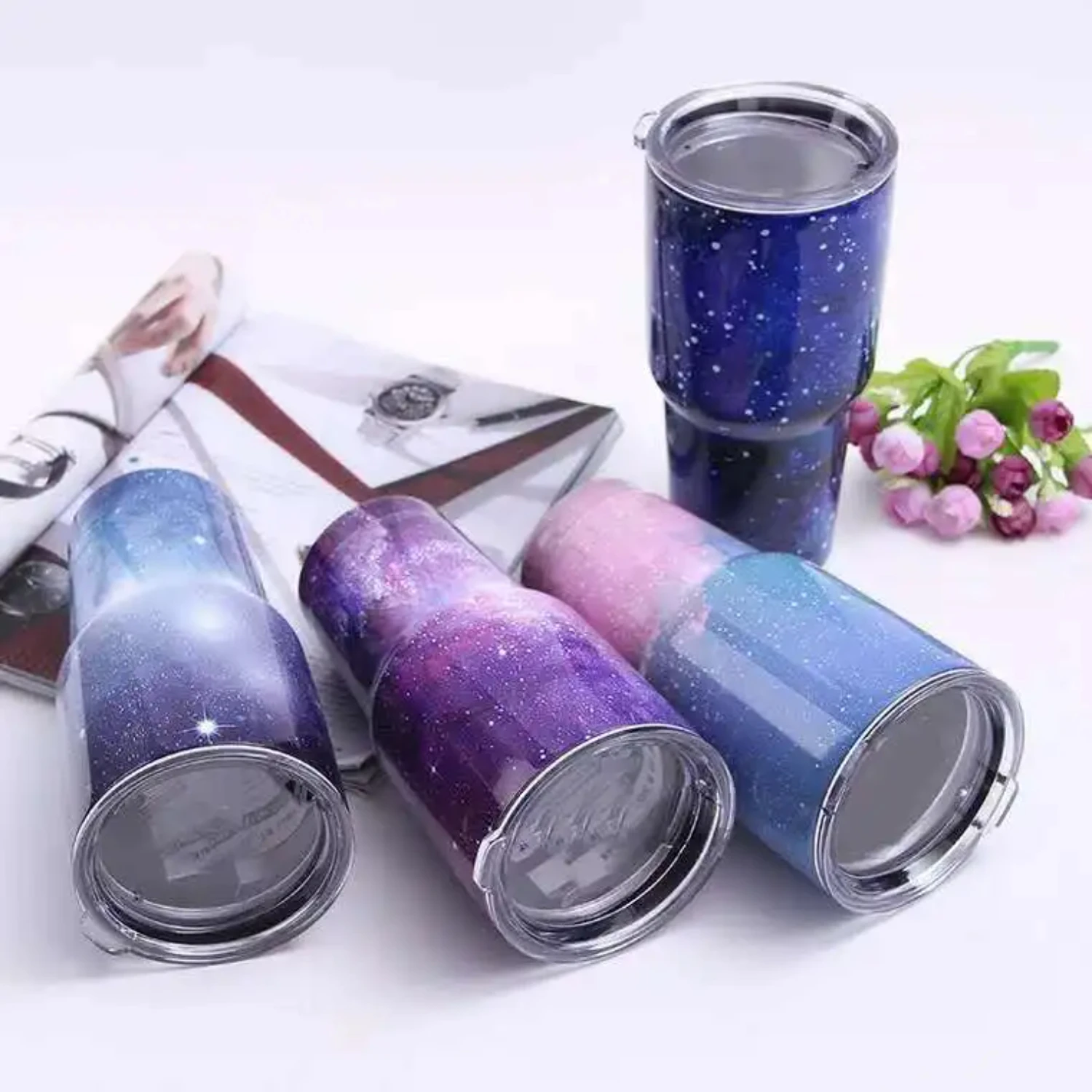 Stainless Steel Portable with Thermos Trend Starry Water Cup Icemaster Cup Wholesale Gift Large Insulated Thermos Bottle Cupshe