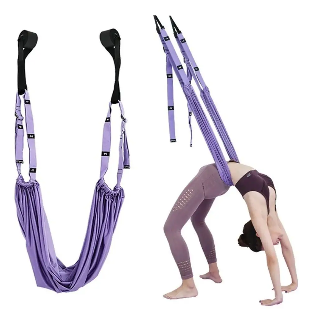 

Adjustable Women Aerial Yoga Strap Elastic Stretch Resistance Auxiliary Aerial Yoga Hammock Swing Flexibility Training