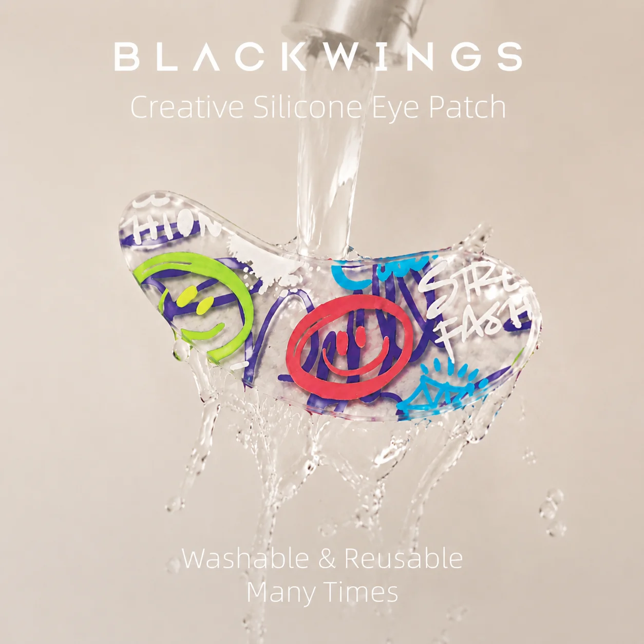Blackwings Silicone Eye Mask Is a Reusable Cooling Gel Eye Mask with Pattern Design, Which Is a Must for Skin Care Day and Night