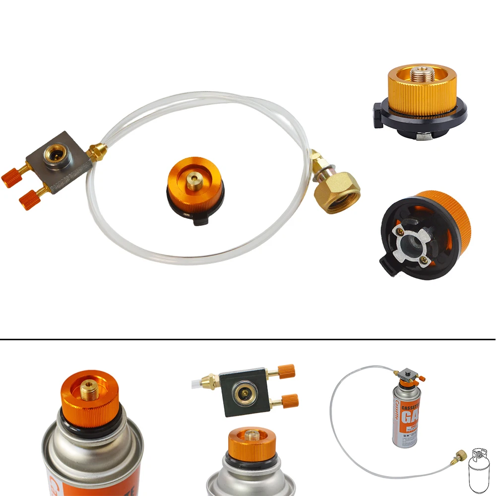 Adaptador de llenado de cilindro de Gas, estufa de Gas para acampar al aire libre, 70CM, convertidor de cilindro, acoplador de tanque de llenado, accesorios, equipo