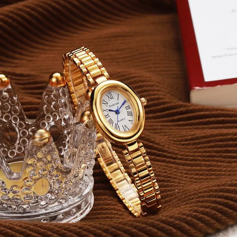 Ladies' Watch Steel Belt High Beauty Oval Bathtub Simple Quartz Watch Wholesale Bracelet Watch