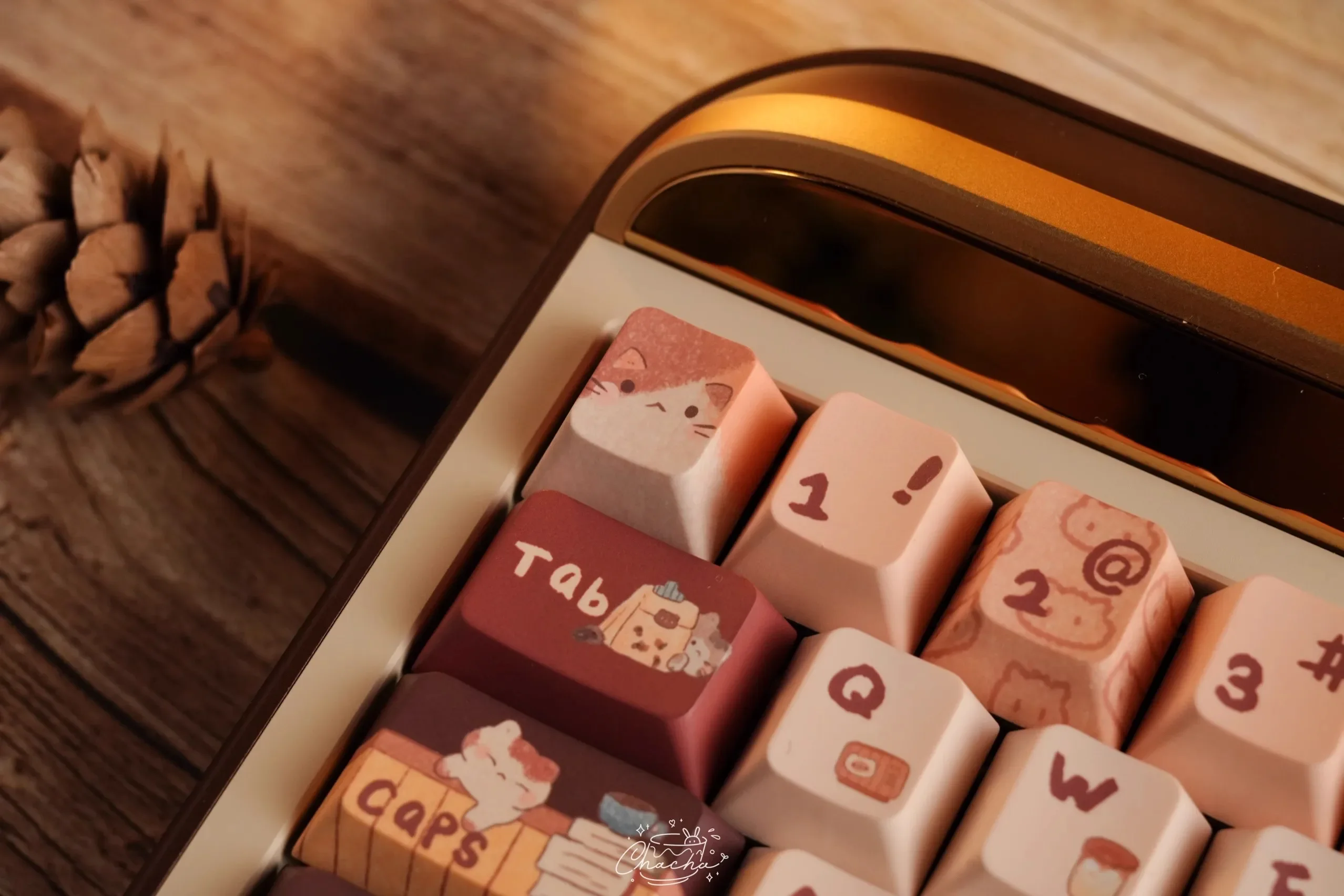 LilyX Lab Meow Cafe Keycaps Customize Sublimation 138 Keys Mechanical Keyboard Keycap Cherry SOA Height Kawaii Gamer Accessories