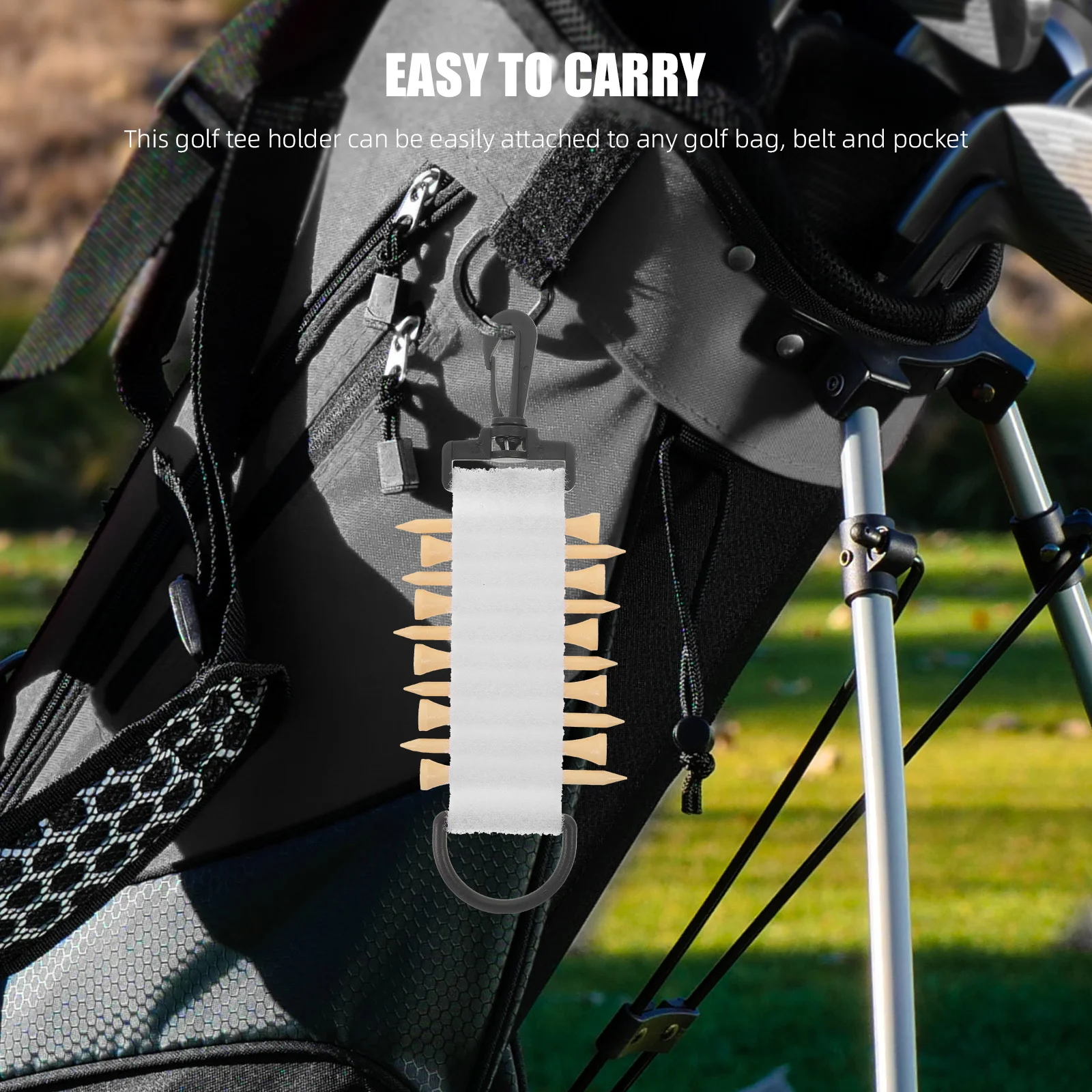 

1Set Golf Ball Clip Holder Premium Craftsmanship Smooth Texture Compact Size Easy Attach to Bag Belt Tees Storage Golfing