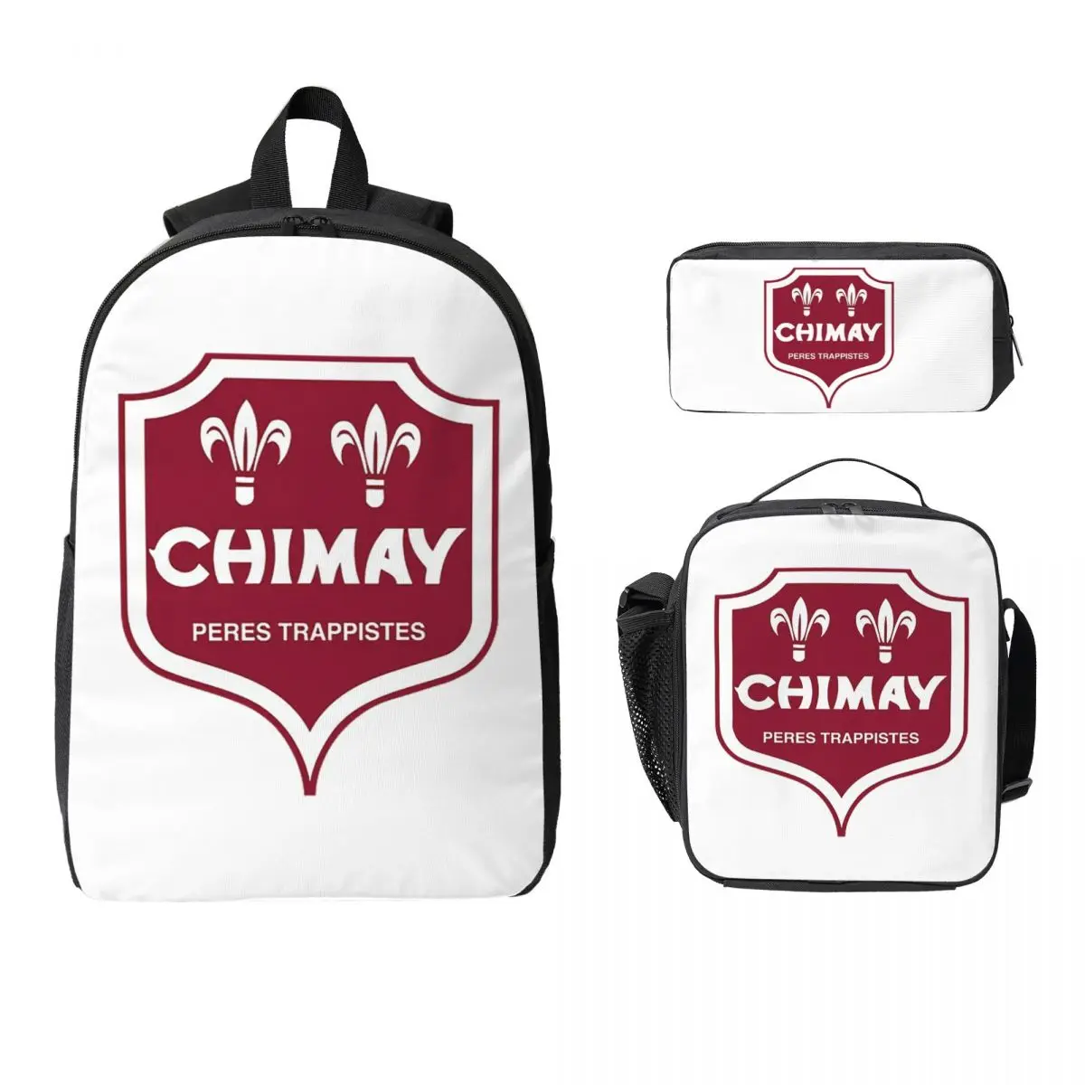 

Chimay Backpack Student BookBag School Bag Computer Shoulder Bags 3ps Insulated Lunch Bag Pencil Case