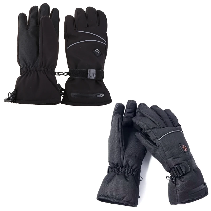 

1 Pair 3 Heating Levels Battery Powered Electric Heated Winter Warm Gloves Motorcycle Motorbike Ski Motor Hand Warmer