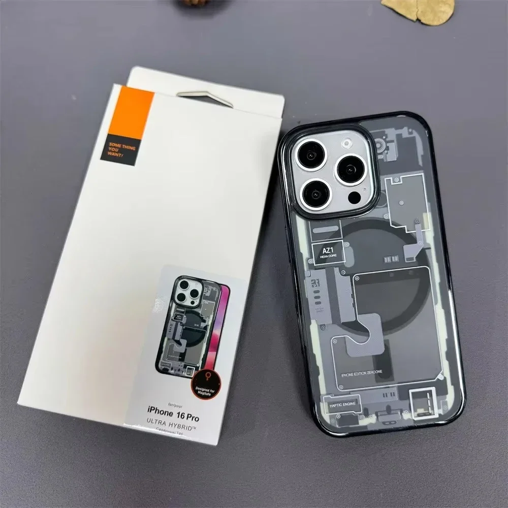 Магнитный чехол с новой технологией для iPhone 17 Pro Max 16, 15, 14, 13, 12, чехол 17 Pro, прозрачный противоударный чехол для телефона MagSafe, чехол