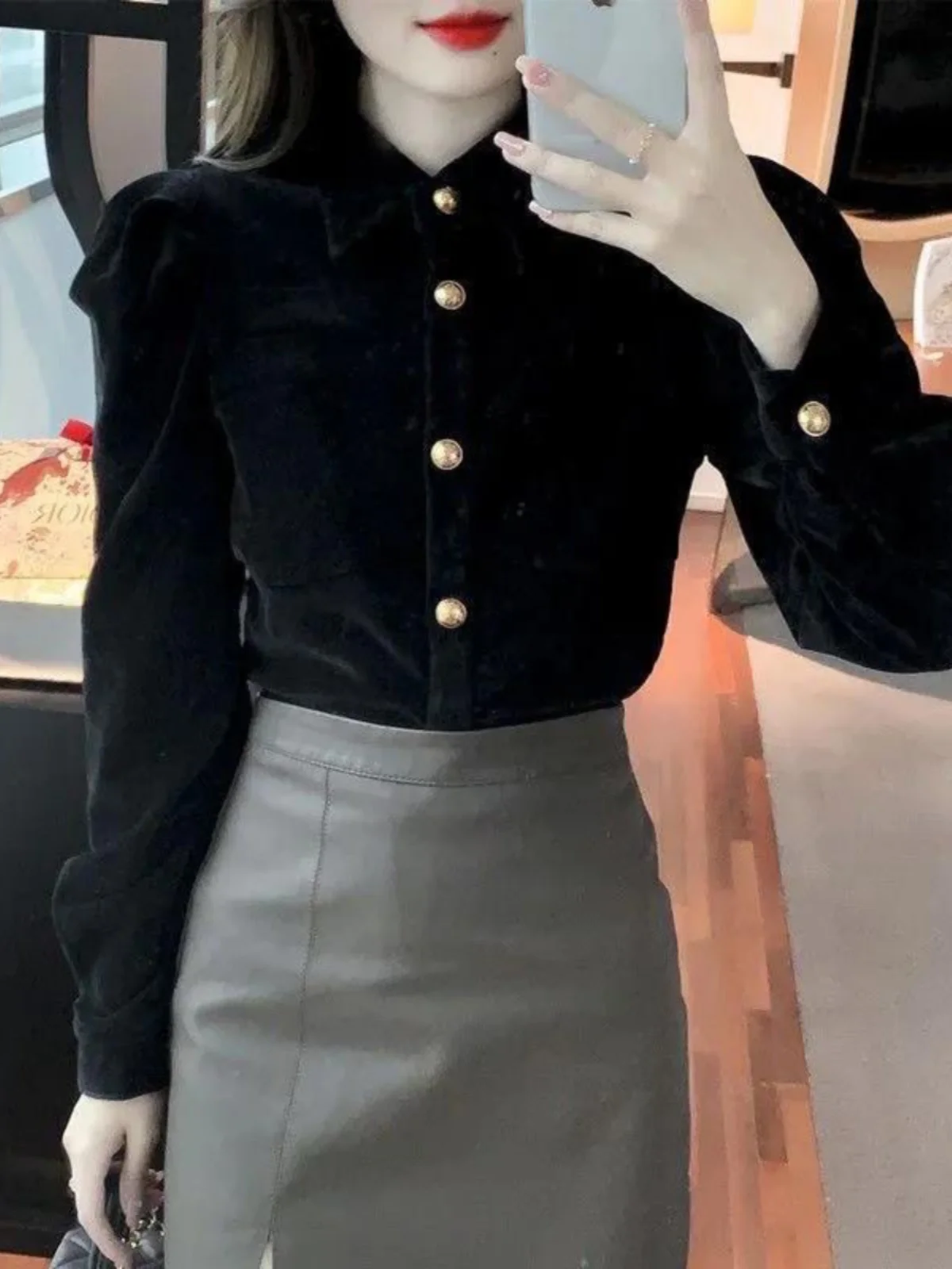 

Осенне-зимний женский бархатный пузырьковый све irt Design Sensation Small Cro Faionable Small irt Sensation Gold Velvet