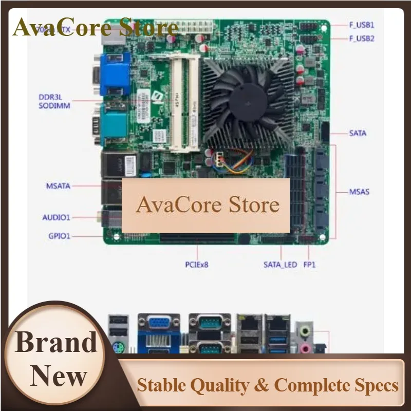 AvaCorei5-6287U NAS Motherboard Mini-ITX SBC IPC Mainboard Industrial Board Mini ITX Server IPFS MSAS 13*SATA 2*COM 2*LAN I211 P
