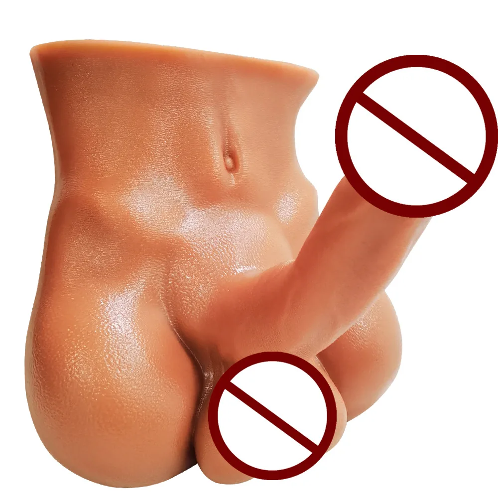 Muñeca sexual 3D de medio cuerpo para hombres, masturbadores femeninos de silicona, pene simulado, Torso, Anal, Gay, Juguetes sexuales