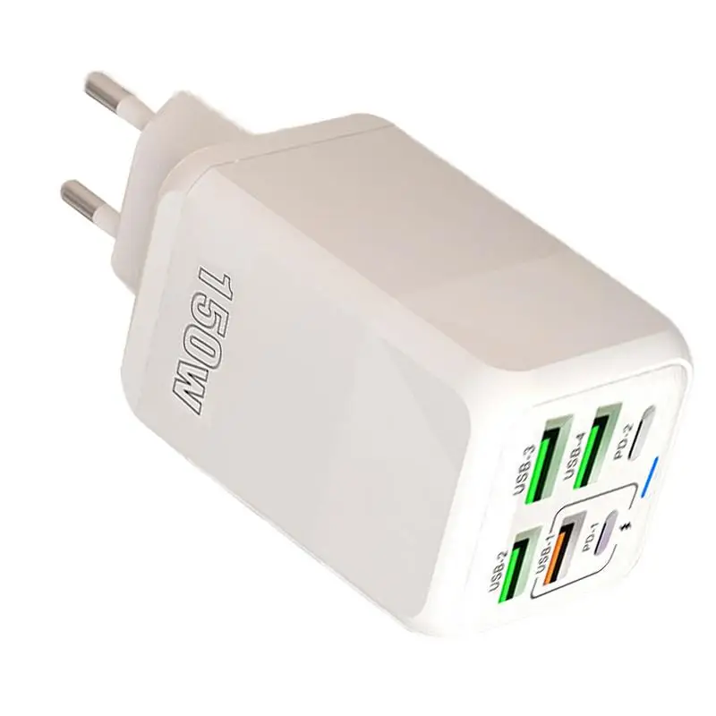 USB محطة شحن المحور 6 منافذ محطة شحن سريع شاحن قطاع محول محطة شحن سريع متعدد المنافذ USB مكعب محول