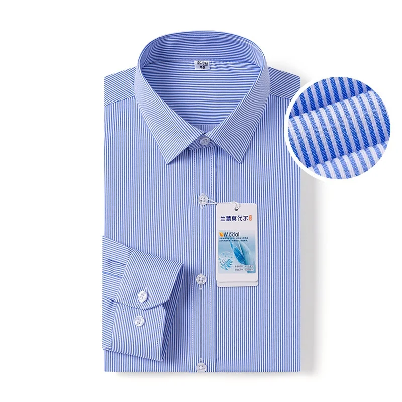 

5XL 4XL Modal Work Man Shirt Long Sleeve Easy Care Office White Shirt for Man Long Sleeve Slim Fit Soft Cozy Business Casual