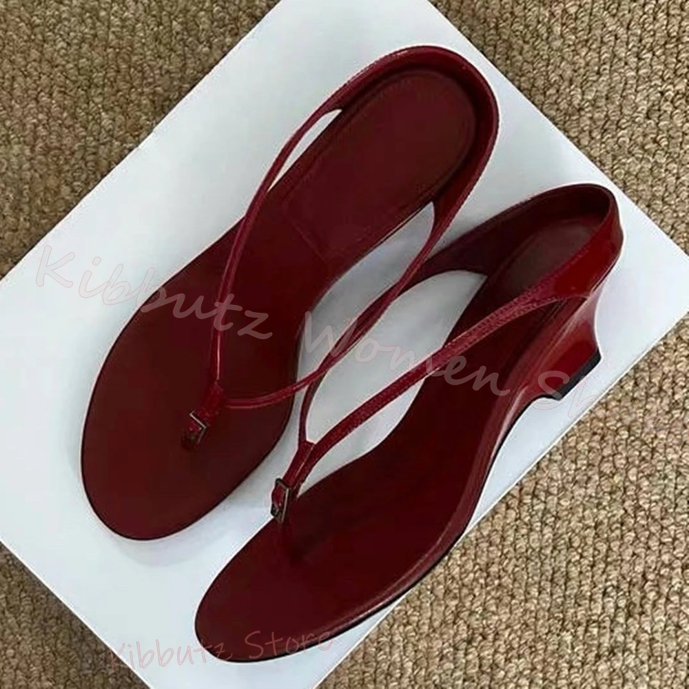 Thong Sandals Cross Ankle Wrap Slipper Block Heel Summer Women Minimalist Slim Straps Casual Open Toe Beach Holiday Ring Metal