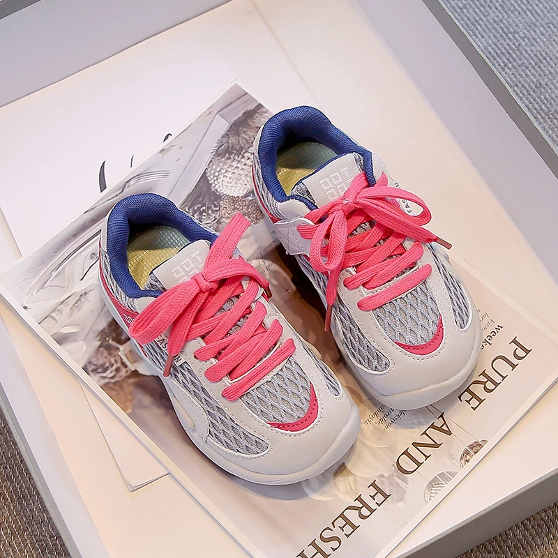 2025 الخريف الفتيات لينة ومريحة حذاء كاجوال جديد أطفال أحذية رياضية لينة سوليد المضادة للانزلاق الأولاد شبكة أحذية بسيطة متعددة الاستخدامات #2