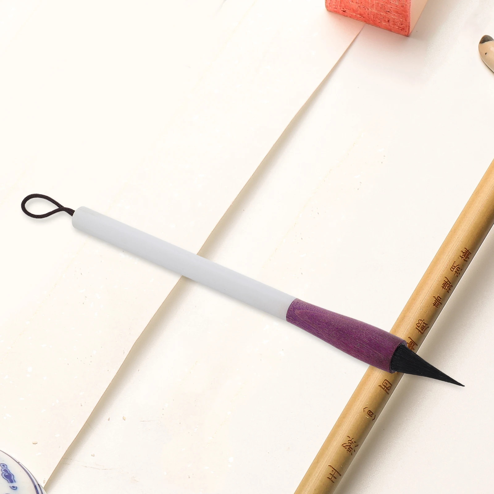 

Wolf Hair Calligraphy Brush Pen Fine Tip For Chinese Painting Calligraphy Practice Durable Wood Handle Ink Brush Set