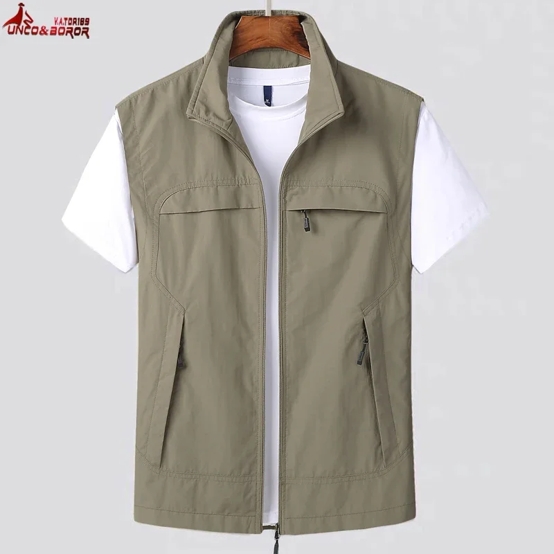 Mannelijke Toevallige Zomer Techwear Mouwloos Vest Sportkleding Multi Pocket Foto Vissen Toeristische Klimmen Vest Mannen Kleding