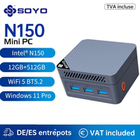 Mini PC SOYO Intel Twin Lake N150 Procesador LPDDR5 12GB RAM 512GB ROM Windows 11 Pro MiniPC WiFi 5 BT5.2 Desktop Computer