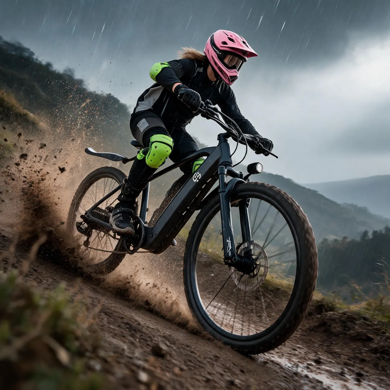 Rolling Bush Valley E-bike, 500W motor, mechanical disc brake, pedal assist, removable battery, shock absorption for bumpy bushy valley trails