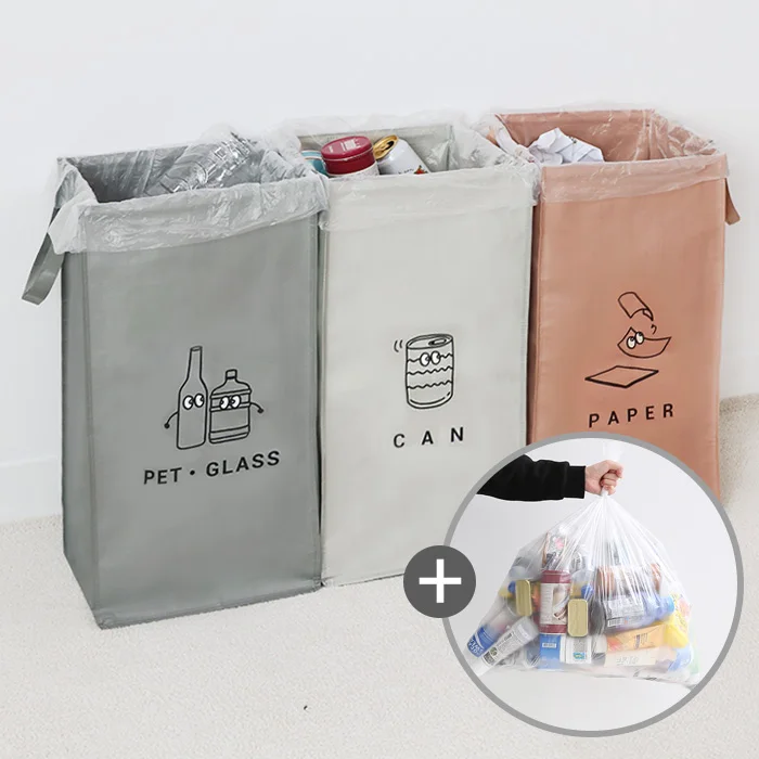 Monoble longer anti-war charm recycling separate collect Box 3P separate collect Box 100 plastic bags (60L)