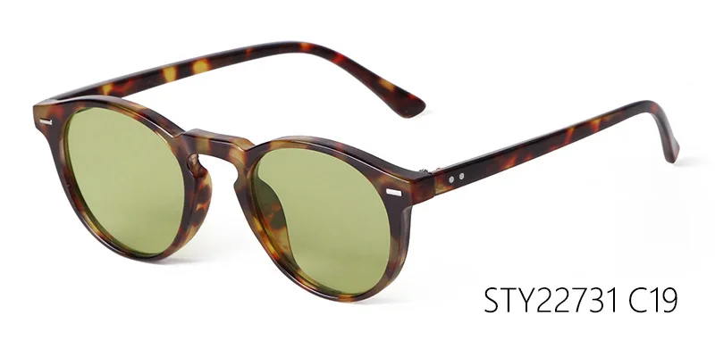 Vintage Mode Runde Sonnenbrille für Damen und Herren 2024 Markendesign Retro Nieten Gelbe Blaue Gläser Eckige Sonnenbrillen Unisex – Detail 19