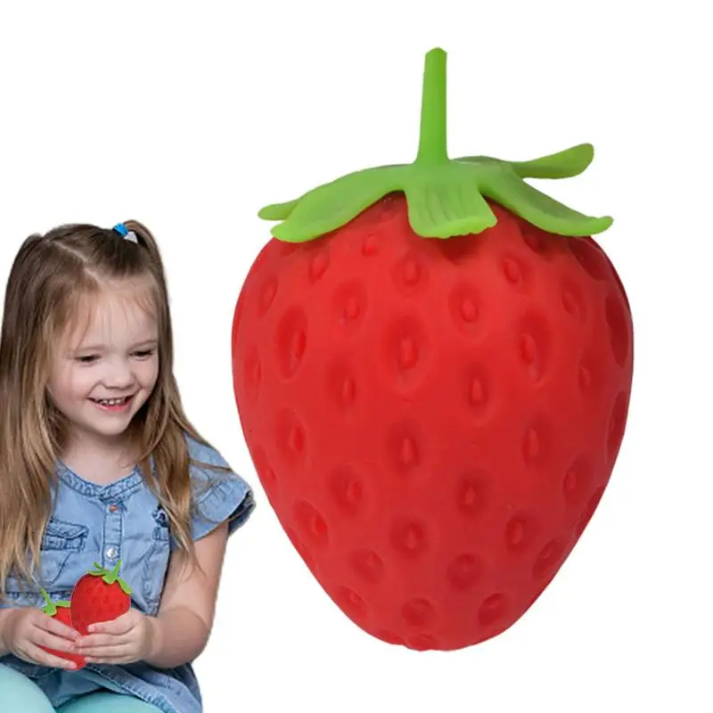 Squeeze Color Changing Strawberry Toy Hand-pinching Antistress Funny Reduce Pressure Strawberry For Easter Basket Stuffers