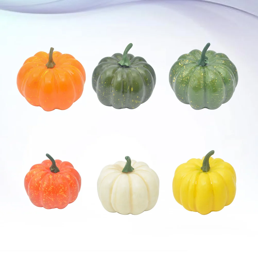 

12Pcs High Quality Faux Pumpkin Halloween Props Exquisite Colorfast Maple Leaves for Home Garden Party Decoration
